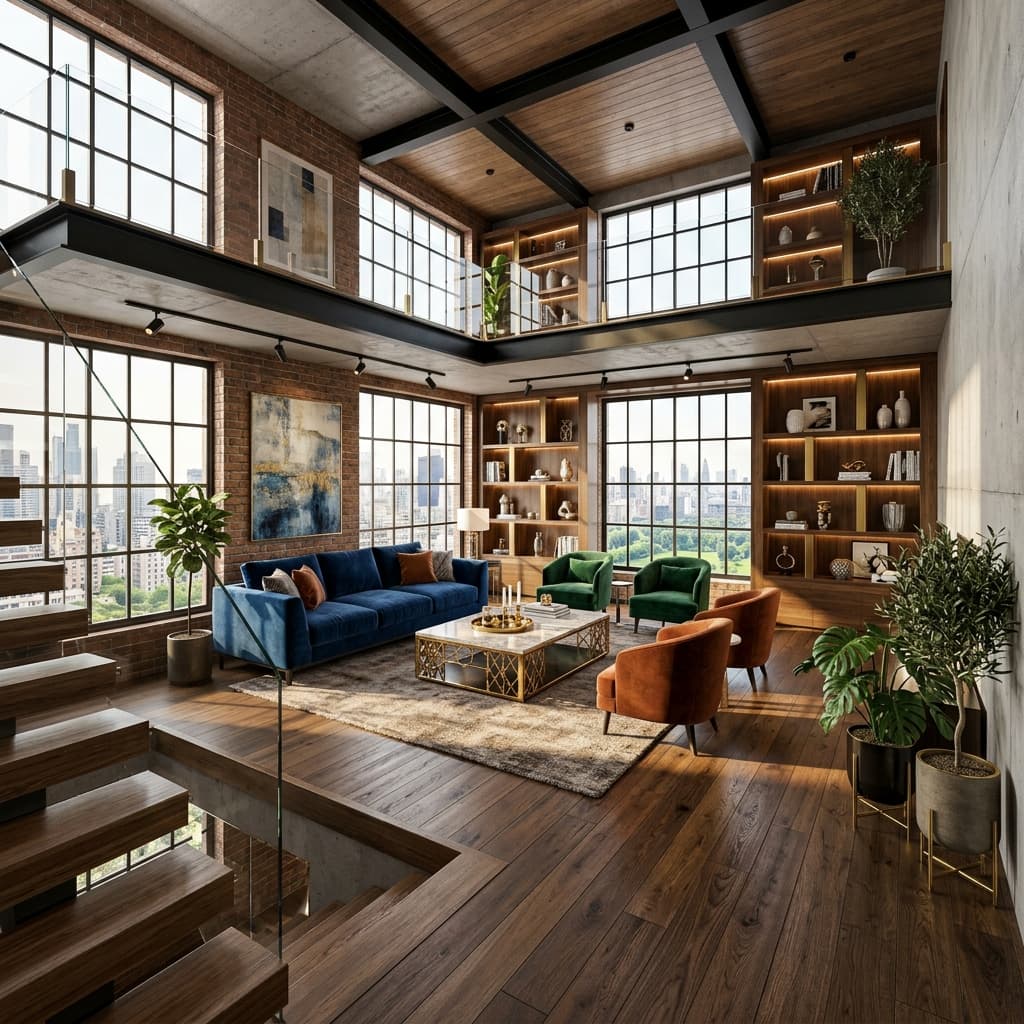 Luxury furnished space after design